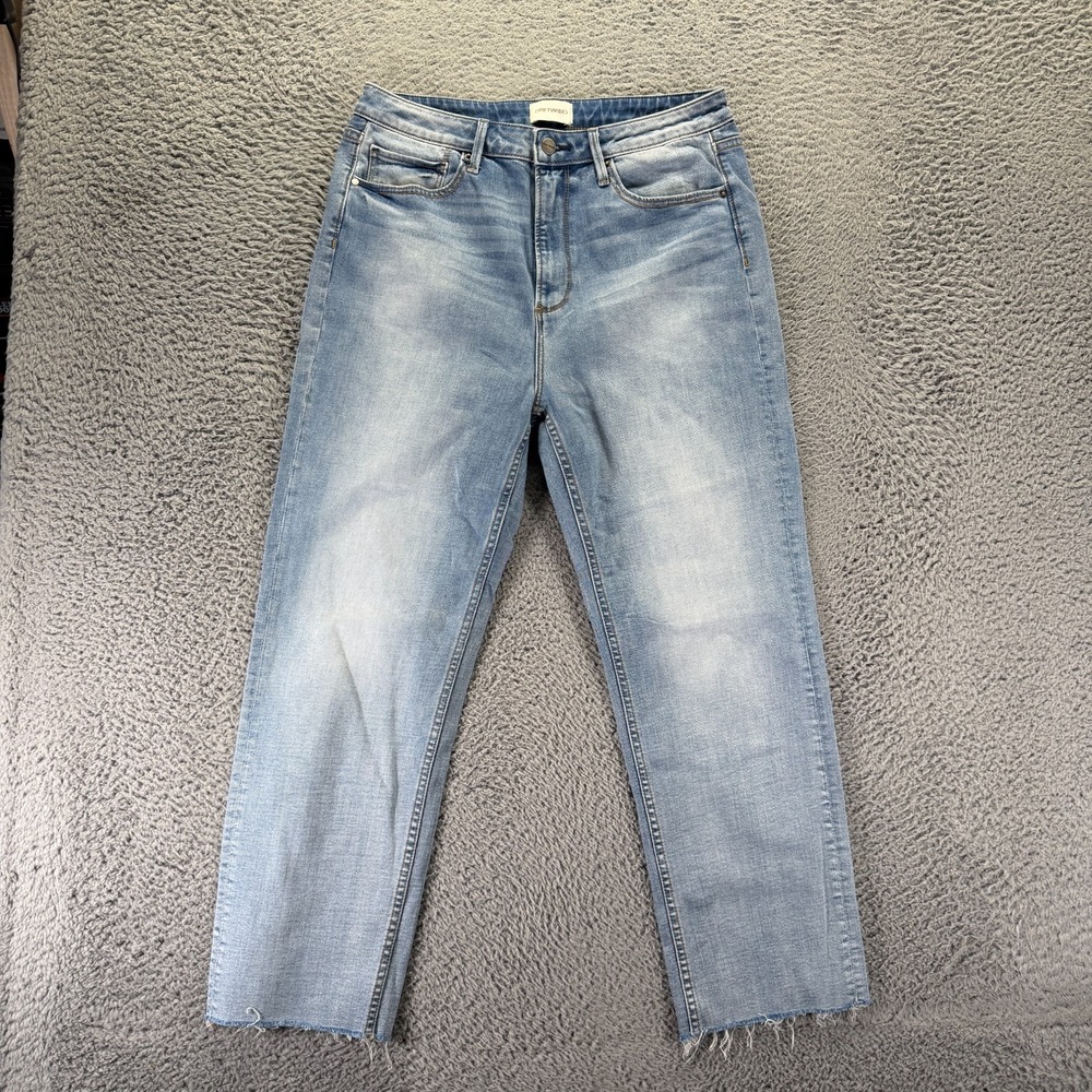 Driftwood Royce Jeans Womens 30x27 Blue Cotton Denim Straight Raw Hem Stretch